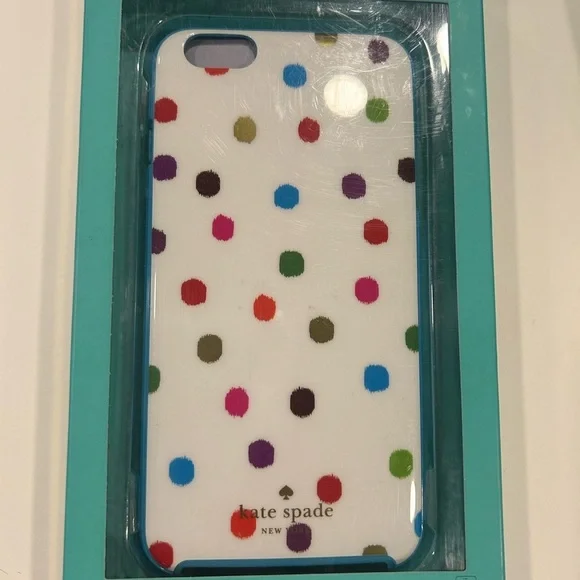 Kate Spade Teal Polka Dot Phone Case and 3 glasses cases - Picture 5 of 7